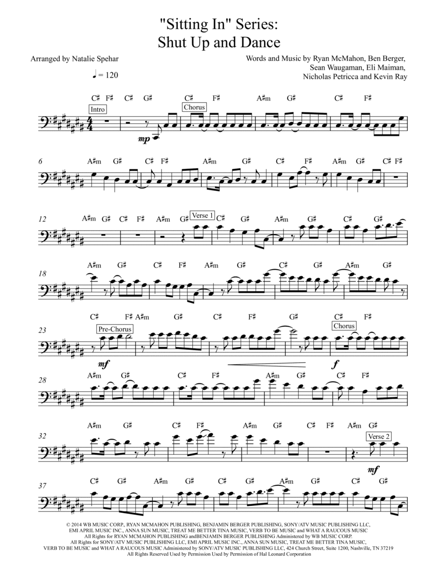 Shut Up And Dance (arr. Natalie Spehar)