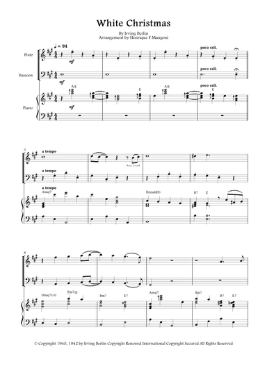 White Christmas (arr. Henrique F Mangoni)