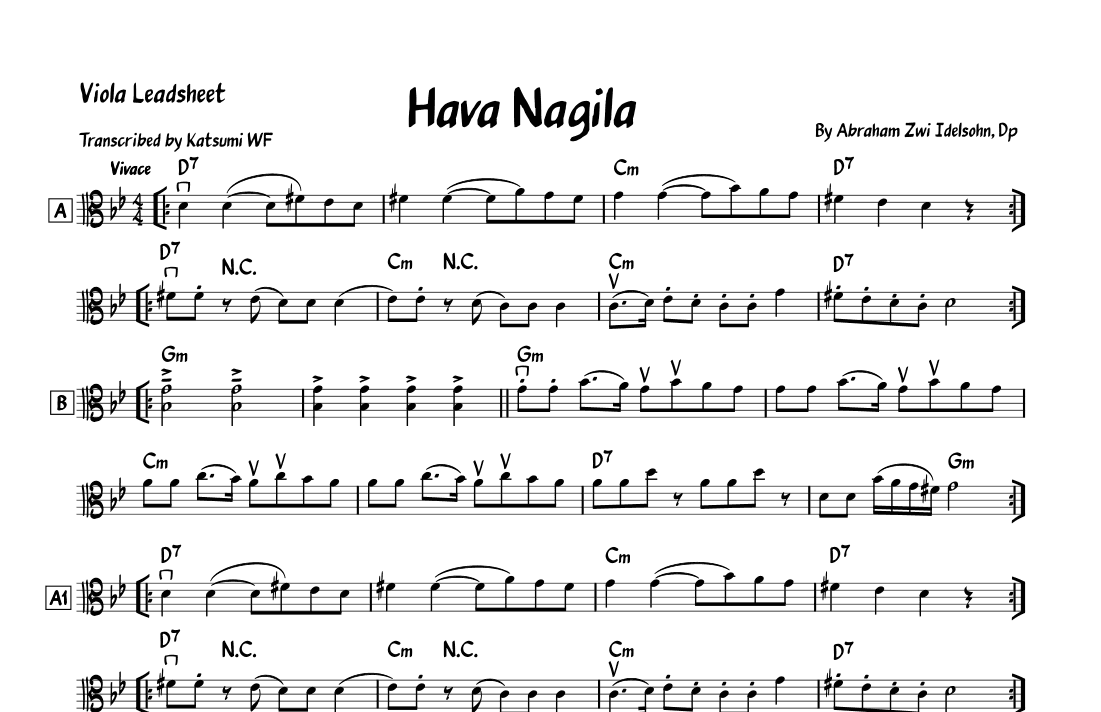 Hava Nagila (arr. Katsumi WF)