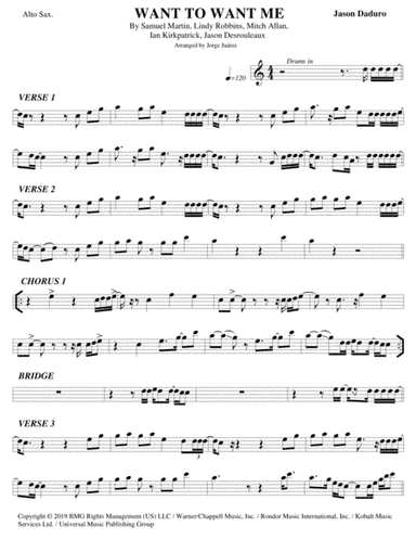 Want To Want Me (arr. Jorge Juárez)