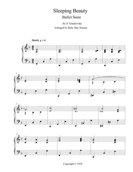 Sleeping Beauty Theme (arr. Betty May Hansen)