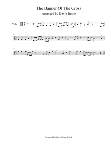 The Banner Of The Cross (Easy key of C) - Viola (arr. Kevin Busse)