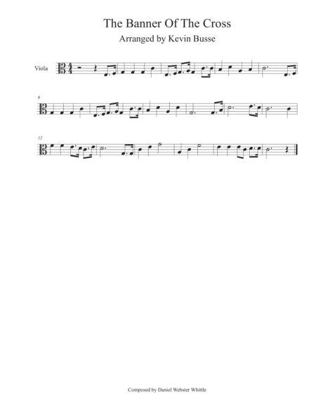 The Banner Of The Cross (Easy key of C) - Viola (arr. Kevin Busse)