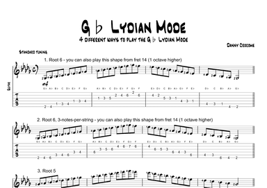 Gb Lydian Mode (4 Ways to Play)