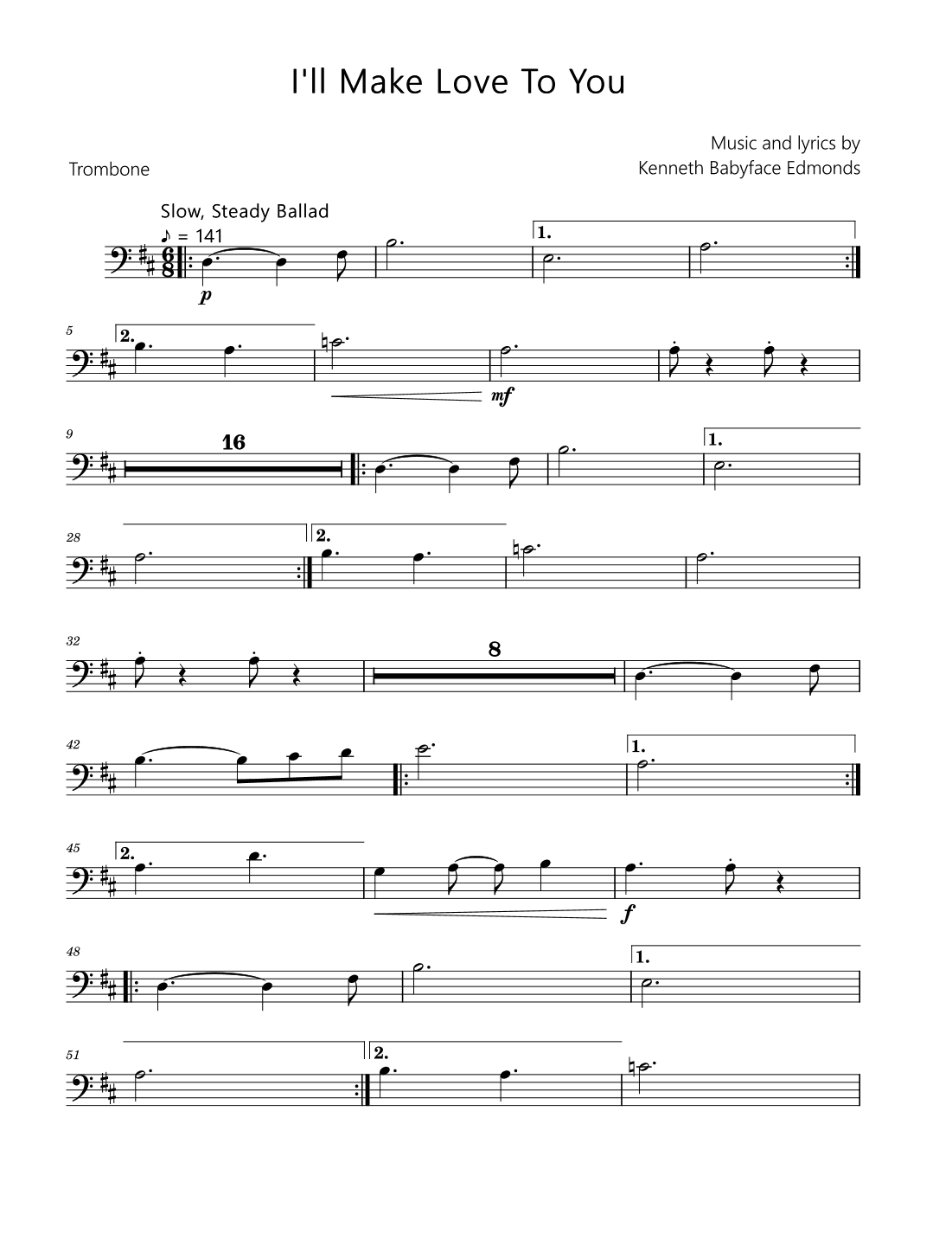 I'll Make Love To You (arr. David Lartey)