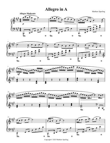 Sonata Allegro in A Major