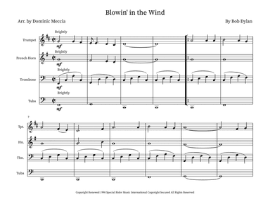 Blowin' In The Wind (arr. Dominic Meccia)