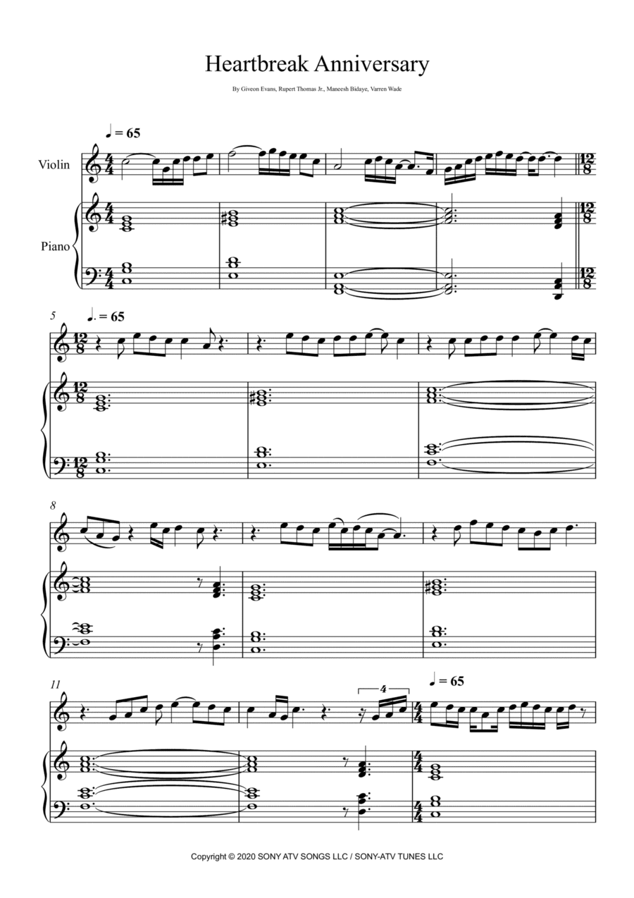 Heartbreak Anniversary (arr. André Laitano)