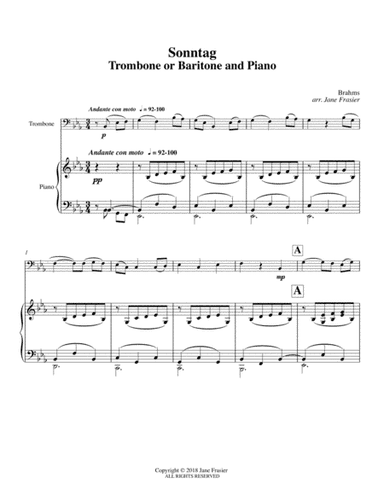 Sonntag (arr. Jane Frasier)