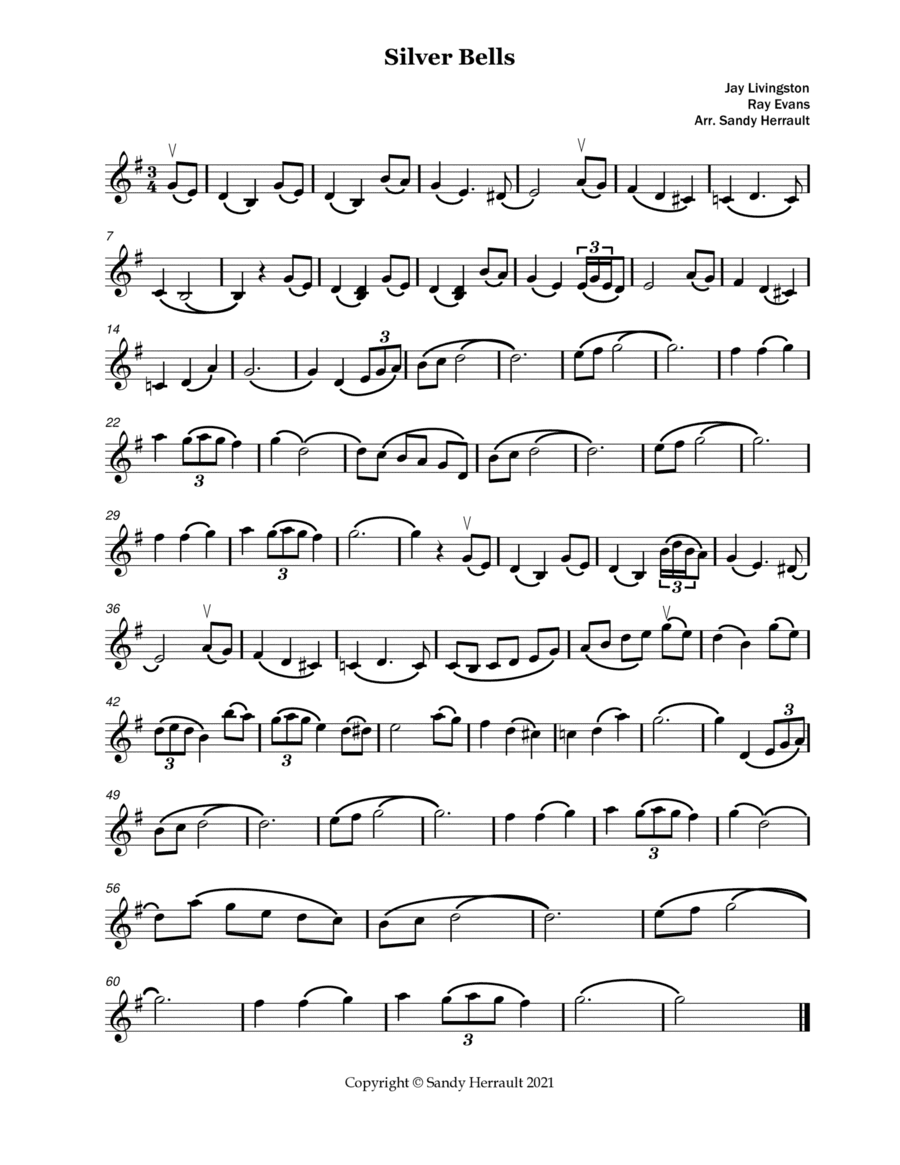 Silver Bells (arr. Sandy Herrault)