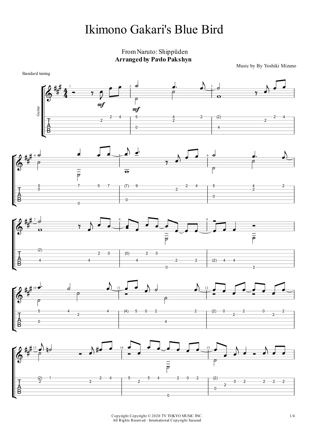 Ikimono Gakari's Blue Bird (arr. Pavlo Pakshyn)