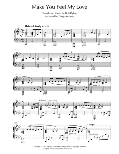 Make You Feel My Love (arr. Greg Maroney)