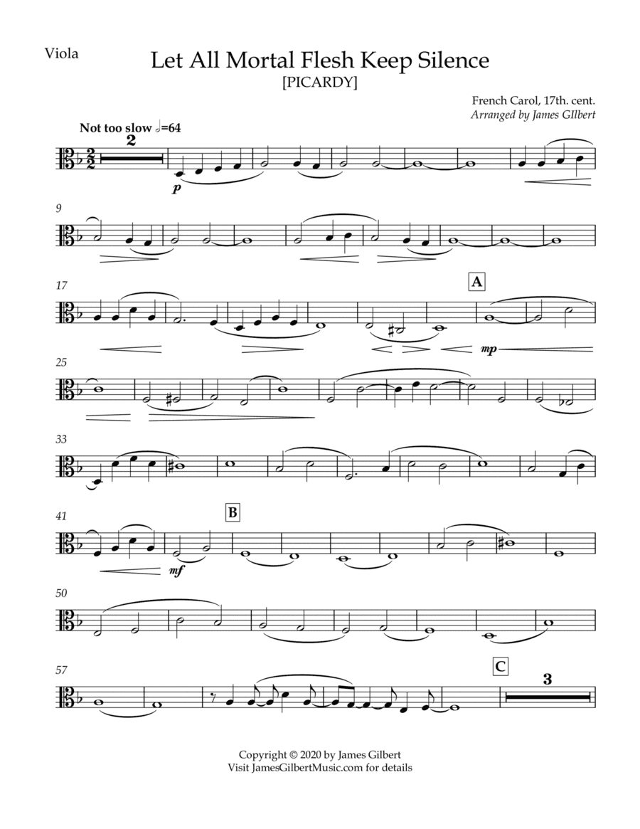 Let All Mortal Flesh Keep Silence (arr. James Gilbert Music)