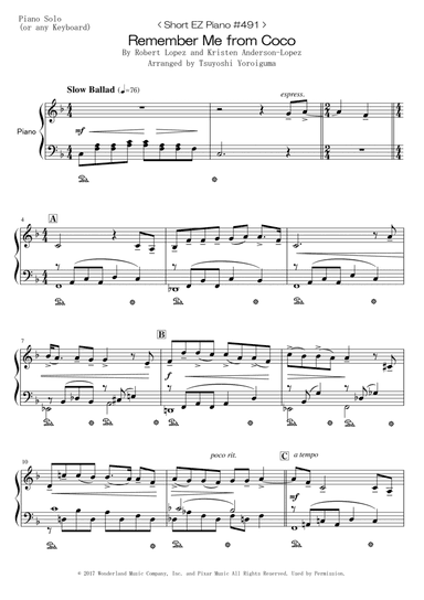 Remember Me (lullaby) (arr. Tsuyoshi Yoroiguma)