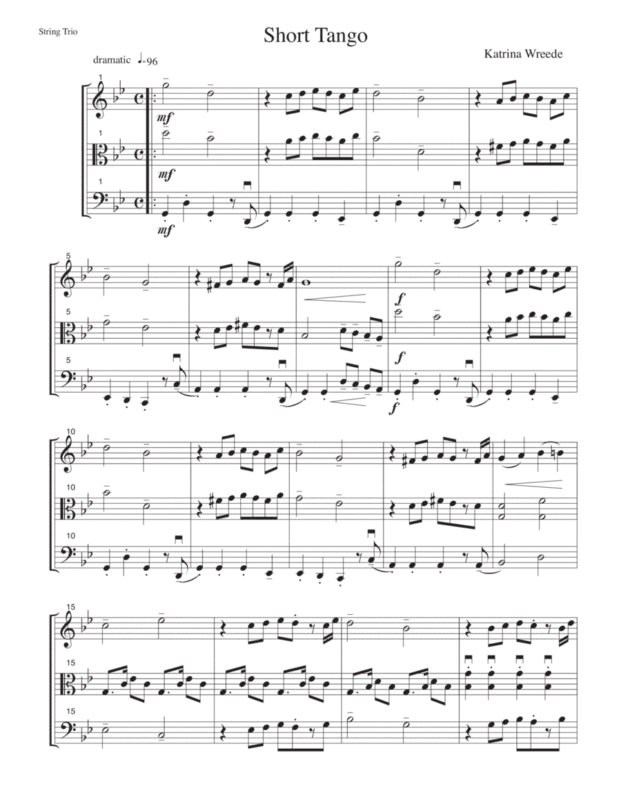 Short Tango for String Trio