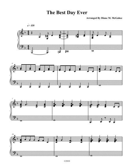 The Best Day Ever (arr. Diane M. McGahee)