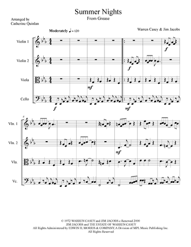Summer Nights (arr. Catherine Quinlan)