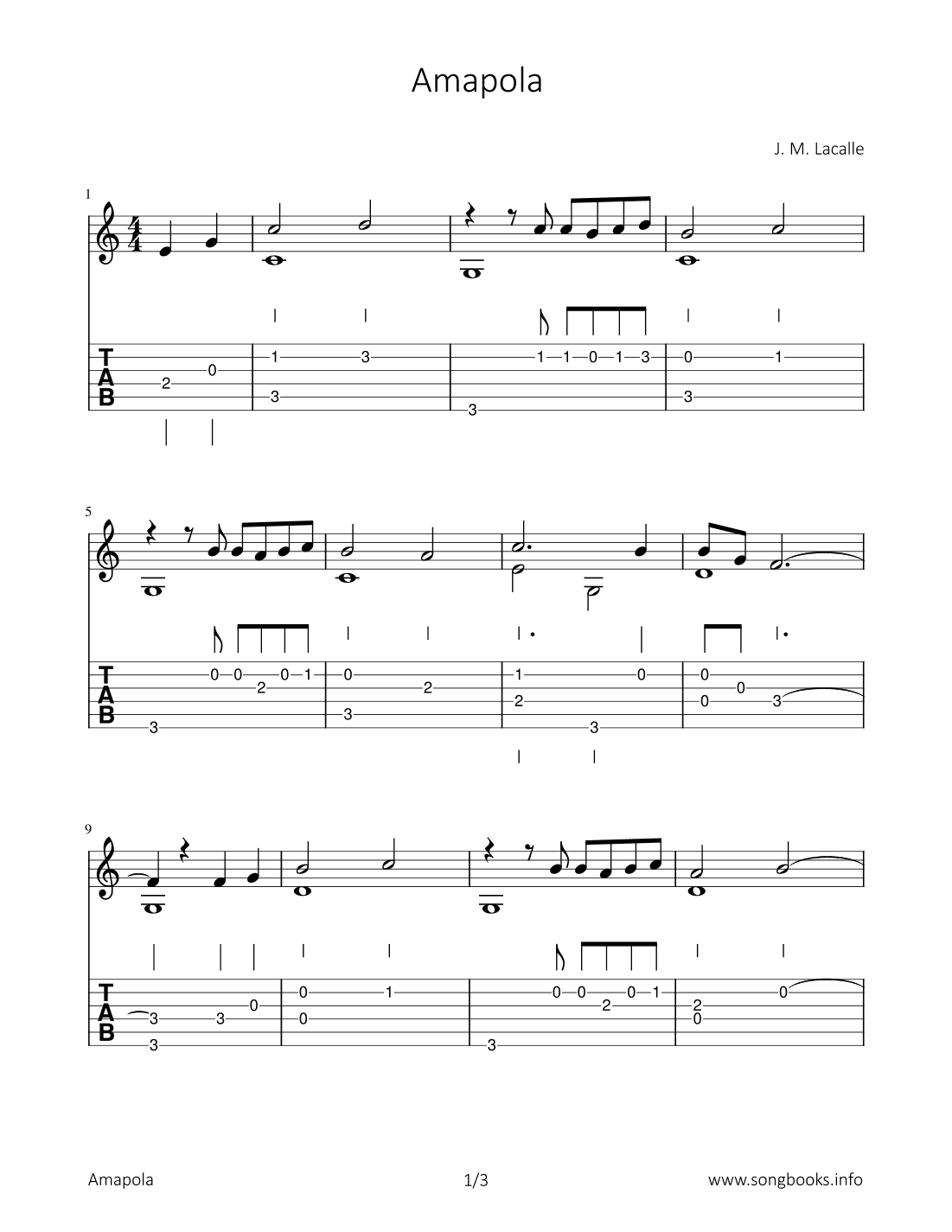 Amapola (arr. Bettina Schipp)