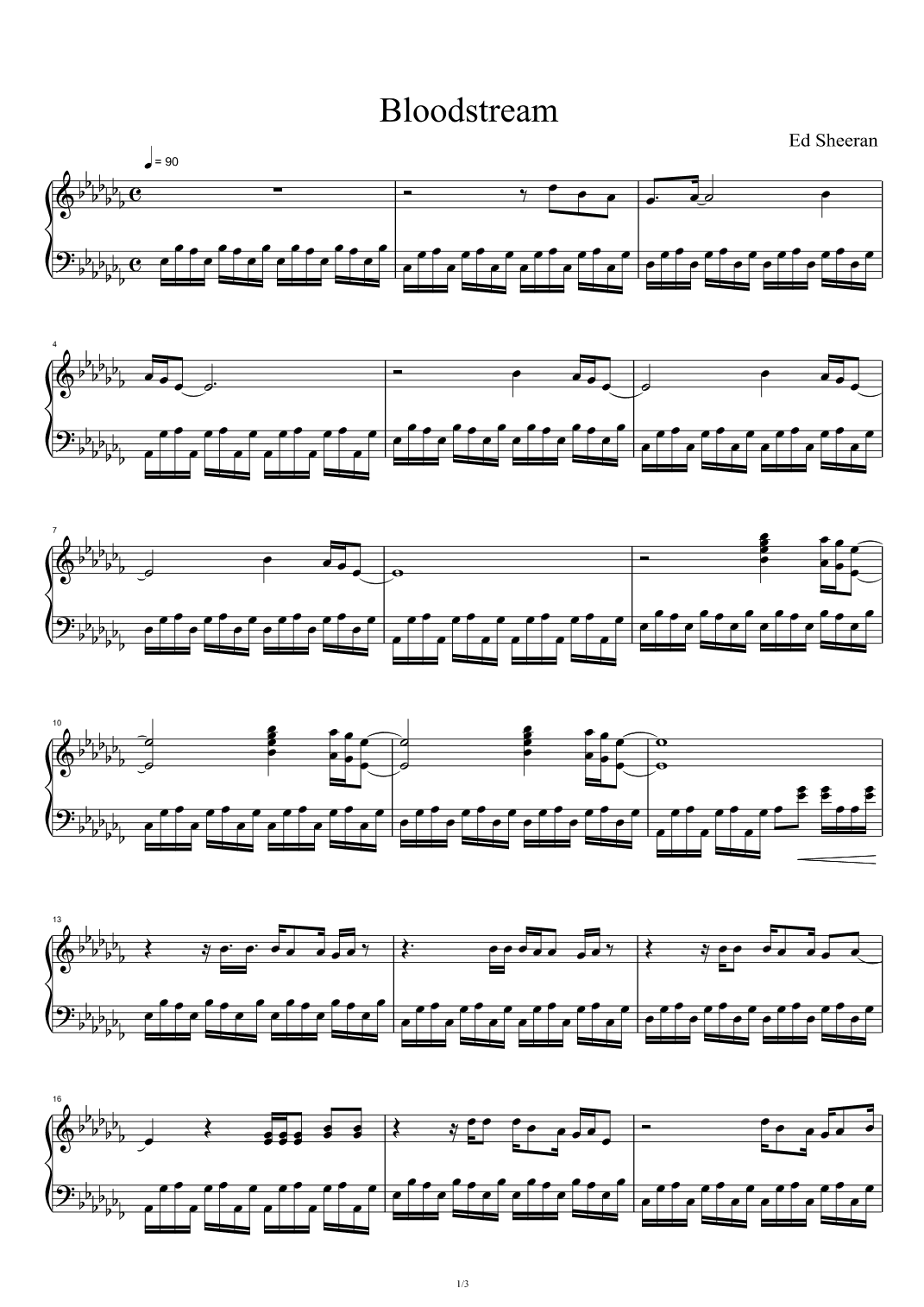 Bloodstream (arr. Ed Sheeran)