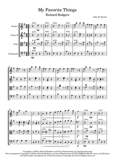 My Favorite Things (arr. John W. Daniel)