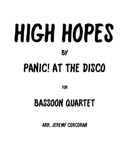 High Hopes (arr. Jeremy Corcoran)