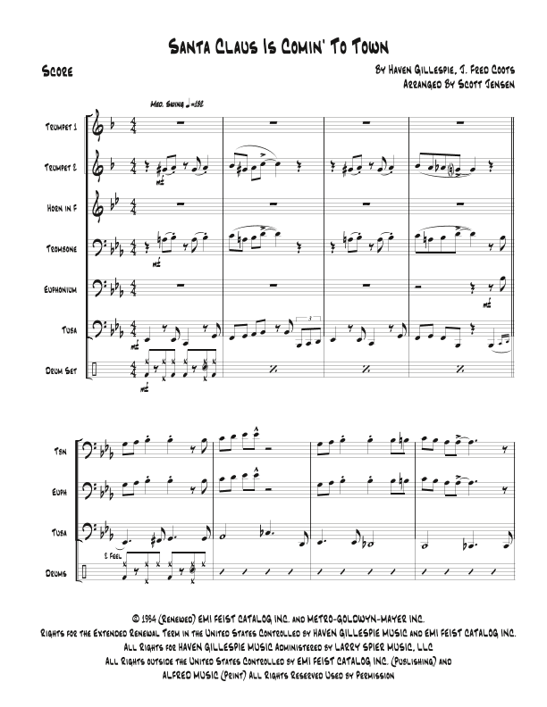 Santa Claus Is Comin' To Town (arr. Scott Jensen)