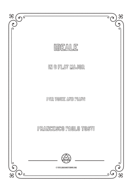 Tosti-Ideale in B flat Major,for Voice and Piano (arr. MSM)
