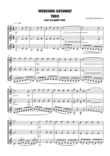 Easy Clarinet Trio - Weekend Getaway