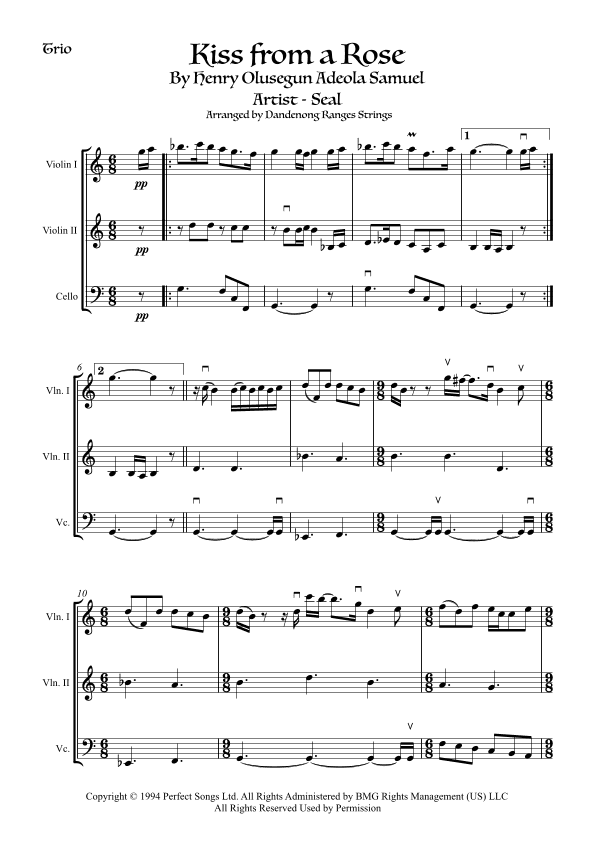 Kiss From A Rose (arr. Dandenong Ranges Strings)