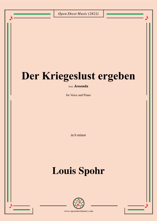 Spohr-Der Kriegeslust ergeben,in b minor (arr. OSM Press)