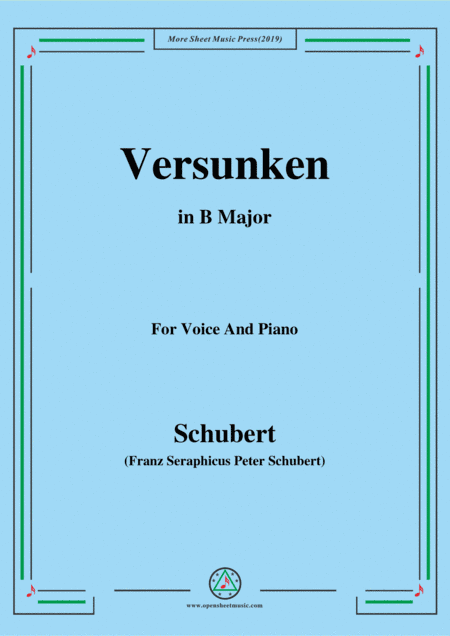 Schubert-Versunken,in C Major,for Voice&Piano (arr. MSM)