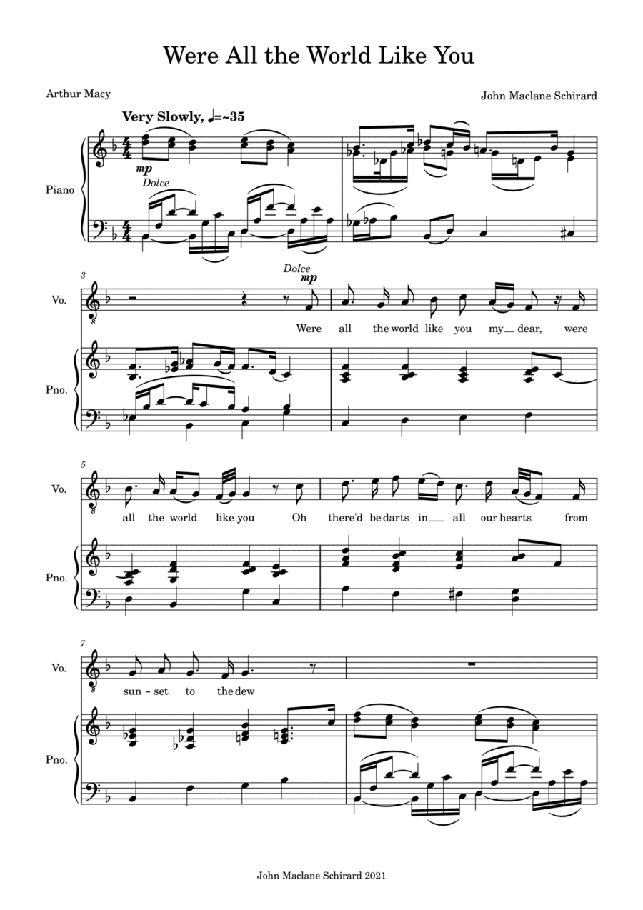 Were All the World Like You