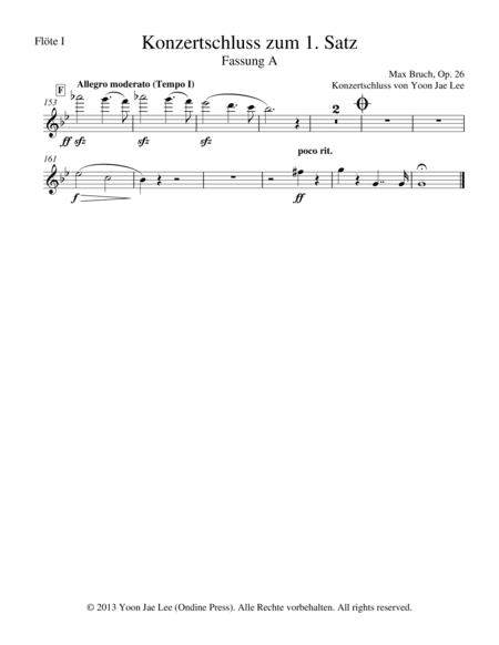 Bruch: Violin Concerto No.1 in G Minor: I. concert ending by Yoon Jae Lee (Version A for Orchestra), (arr. Yoon Jae Lee)