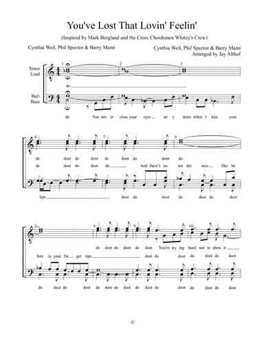 You've Lost That Lovin' Feelin' (arr. Jay Althof)