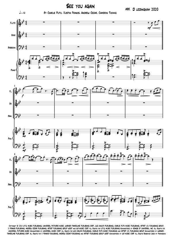 See You Again (arr. Musiscorz)