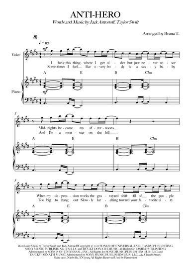 Anti-hero (arr. Bruna T.)