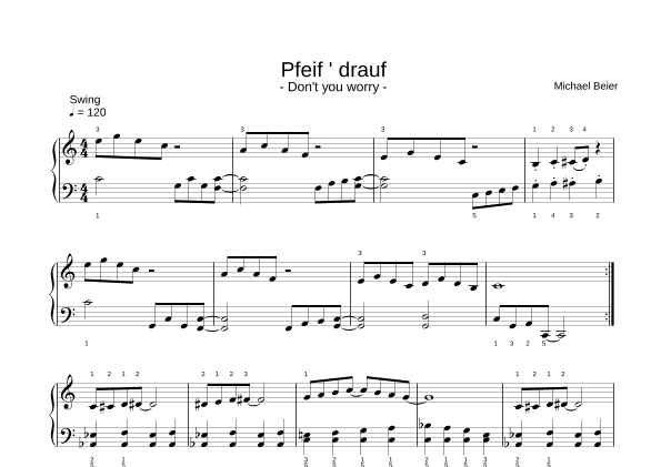 Pfeif drauf - Don't You Worry - easy to play, fun to hear
