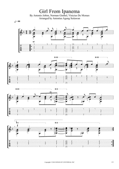 The Girl From Ipanema (garôta De Ipanema) (arr. Antonius Agung Setiawan)