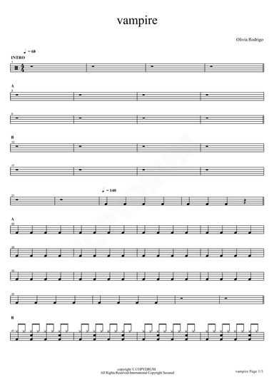 Vampire (arr. COPYDRUM)