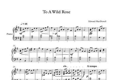 To A Wild Rose - Edward MacDowell (Piano) (arr. Digital Book Music)