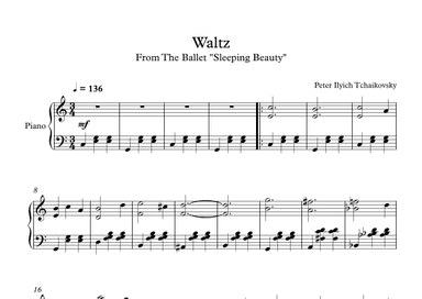 Waltz (Sleeping Beauty) - Peter Ilyich Tchaikovsky (Piano) (arr. Digital Book Music)
