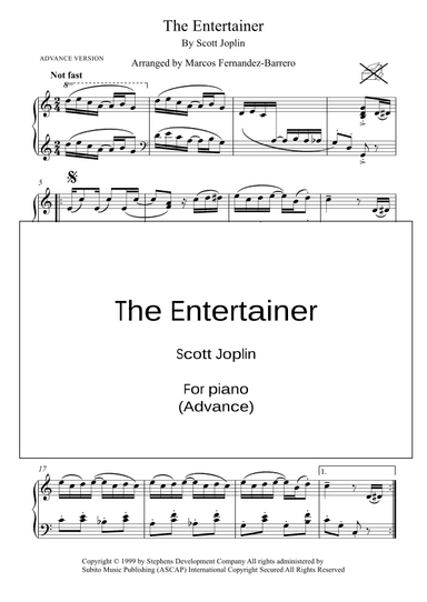The Entertainer (arr. Marcos Fernandez-Barrero)
