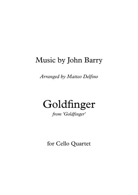 Goldfinger (arr. Matteo Delfino)