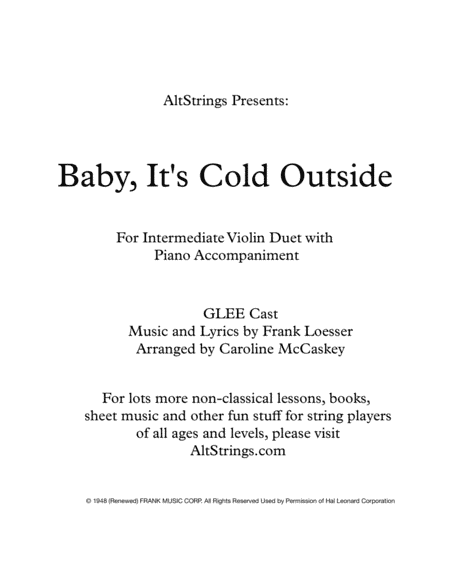 Baby, It's Cold Outside (arr. Caroline McCaskey)