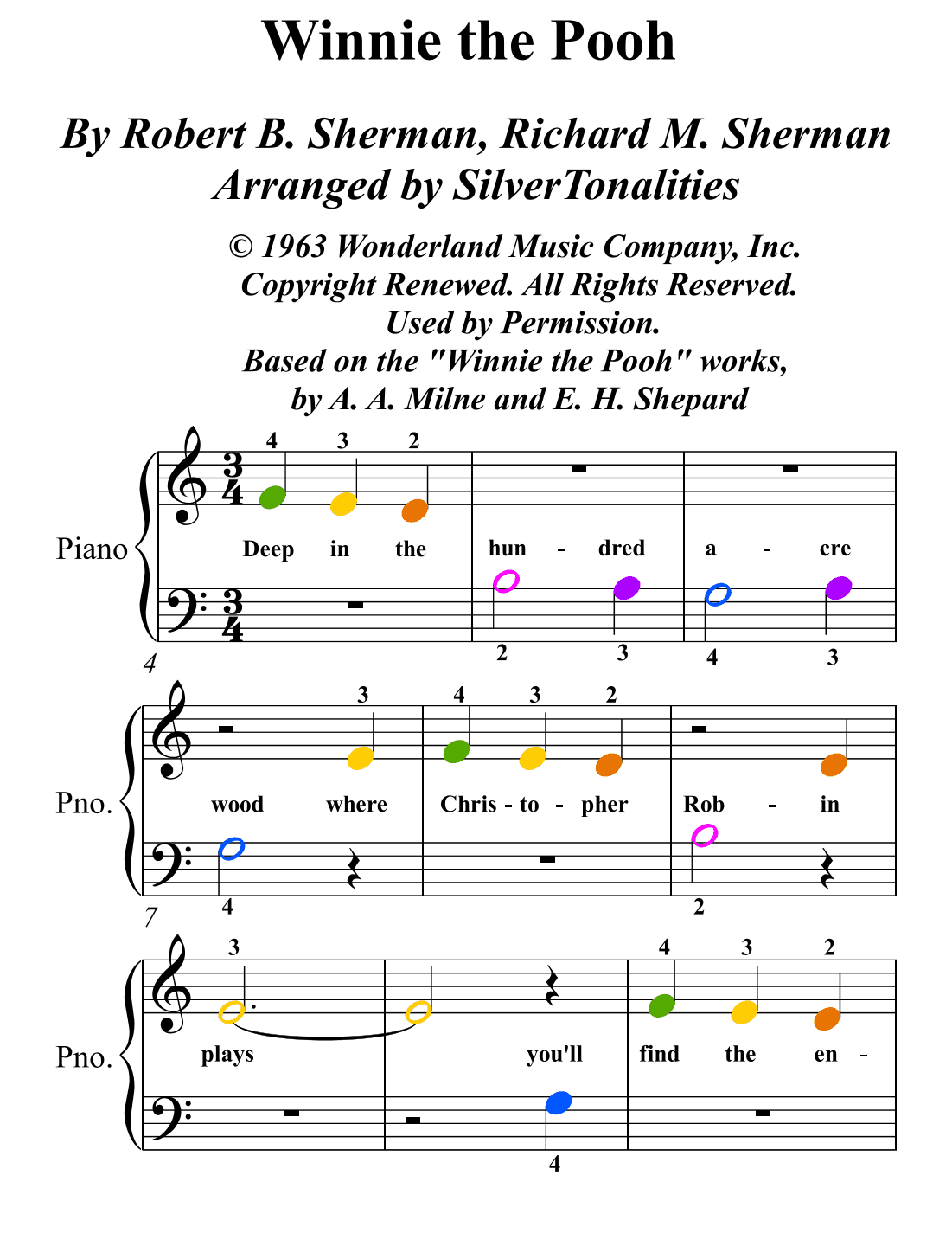 Winnie The Pooh (arr. SilverTonalities)