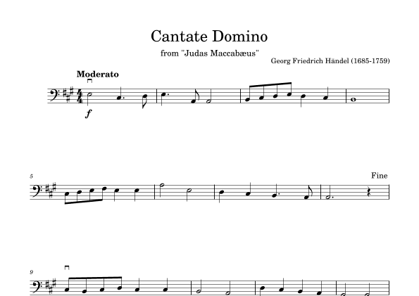 Cantate Domino in A (arr. Diego Marques)