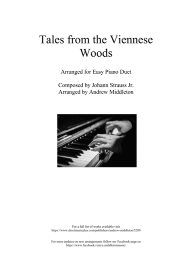 Tales from the Vienna Woods arranged for piano duet (arr. Andrew Middleton)