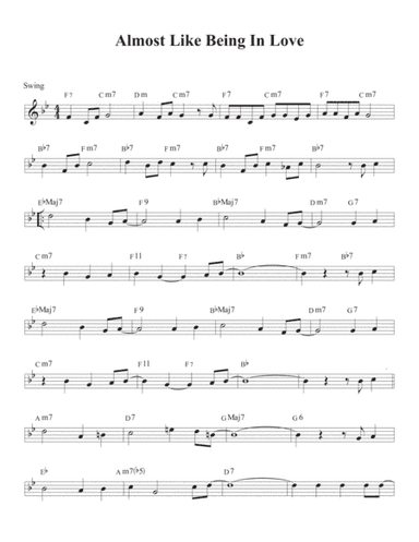 Almost Like Being In Love (arr. David M Fagnant)