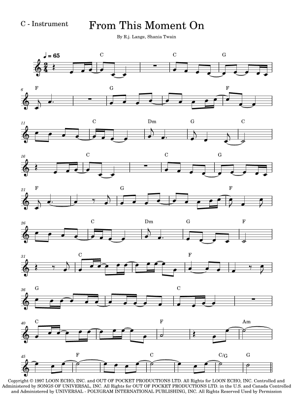 From This Moment On (arr. Fabio Eduardo de Oliveira)