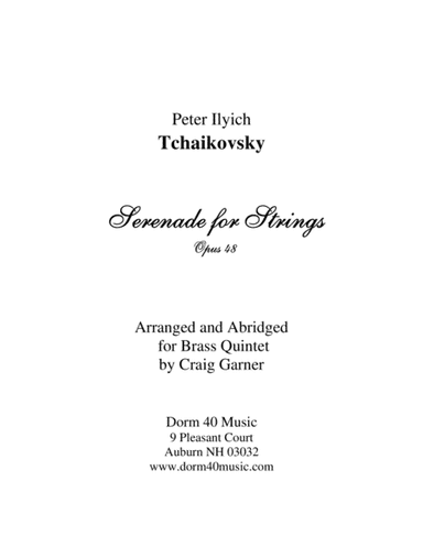 Serenade for Strings, Op. 48 (arr. Craig Garner)